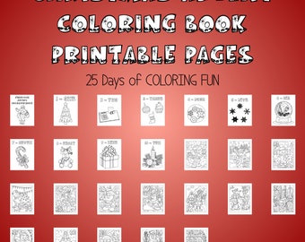 Christmas Advent Color Pages - 25 days of Coloring Fun