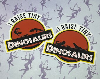I raise tiny dinosaurs lizard stickers for water bottles, bearded dragon gifts for men, leopard gecko stickers for tumblers, reptile mom