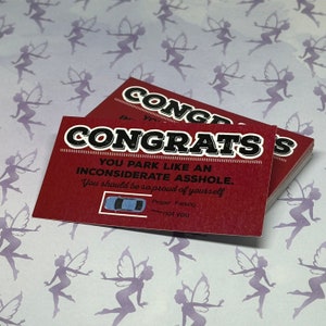 bad parking cards, new driver gift, white elephant gifts funny stocking stuffers for husband, gag gifts for adults, secret Santa gift for