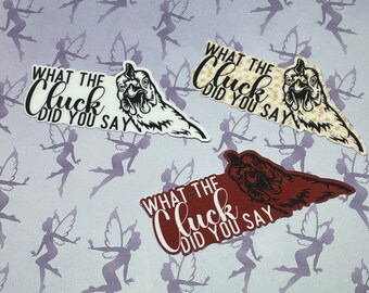 what the cluck funny chicken stickers for car, chicken gifts for women, sassy stickers for water bottles, sarcastic gifts for coworkers