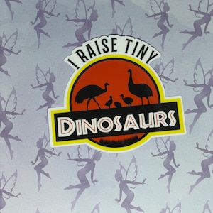 i raise tiny dinosaurs emu stickers for Kindle, cassowary ostrich sticker for water bottles, giant bird mom gifts, funny stickers for adults