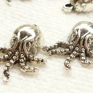 Tibetan Silver Octopus Charms (8) - S50