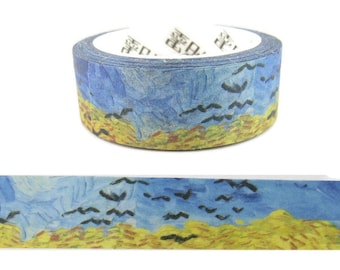 Harvest Washi Tape, Wheatfield with Crows Washi Tape, Autumn Washi Tape, Van Gogh Washi Tape, Full Roll  - CWWTS