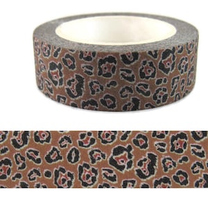 Washi Tape  Leopard Print, Wild Cat Print Washi Tape,  Full Roll - CWWTS-14