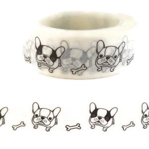 Washi Tape French Bulldog, Puppy Dog Washi Tape, Full Roll - CWWTS-2