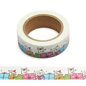 Birthday Washi Tape, Dog Washi Tape, Cat Washi Tape, Gift Washi Tape, Full Roll - I