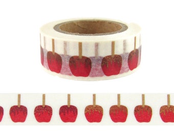 Washi Tape Candy Apple, Caramel Apple Washi Tape, Full Roll - VV2082