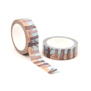 Washi Tape Fall Trees, Forest Washi Tape, Nature Washi Tape - B