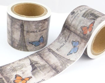 Washi Tape 30mm Wide Sights of the World, Butterfly, Print  Washi Tape - 1456