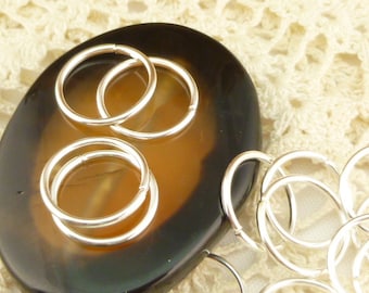 12MM Silver Plated Jump Rings (40)