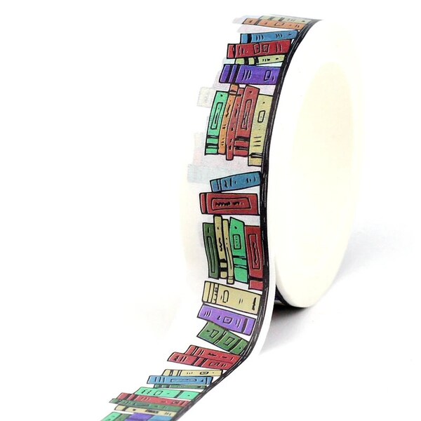 Washi Tape Book,  Library Washi Tape, School Washi Tape, Library Washi Tape, Full Roll - CWWTS- 23