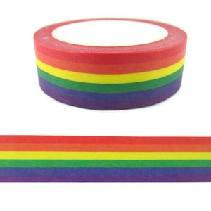 Rainbow Washi Tape 10m Craft Supplies Decorative Masking Tape Creative  Journalling Tape Party Supplies Multipurpose Washi Tape 