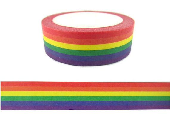 Rainbow Stripes Glitter Washi Tape – YAYLANDIA