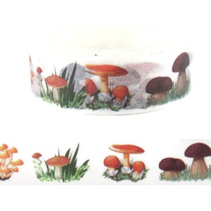 Ruban adhésif washi champignon, rouleau complet - CWWTS-14