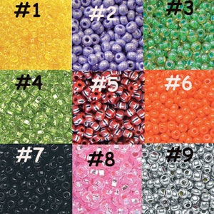 6/0 Czech Seed Beads, You pick, Assortment, Mix, Yellow, Purple, Green, Orange, Pink, Black, Silver, Red