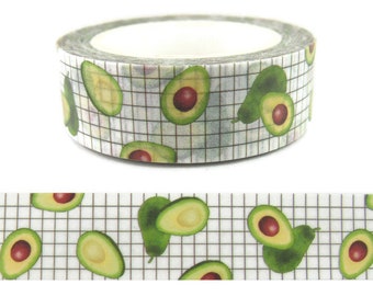 Avocado Washi Tape, Food Washi Tape, Full Roll - CWWTS-2