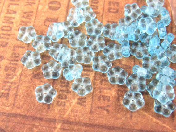 Perle Di Vetro Vintage Rotonde Opache Blu Turchese 5 Mm Made In Japan (20) VGB157 - Foto 9