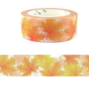 Washi Tape Orange Ahornblätter, Washi Tape Herbstblätter, Herbst Washi Tape - CWWTS-13