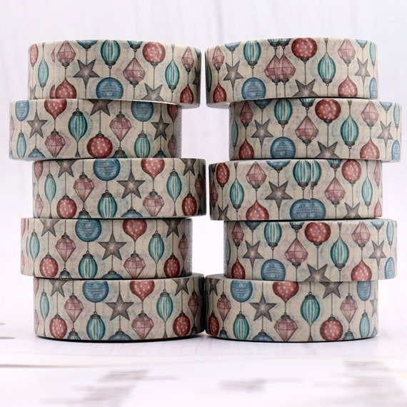 Washi Tape Ornament, Vintage Christmas Washi Tape, Classic Holiday Washi  Tape, Full Roll SSS8 