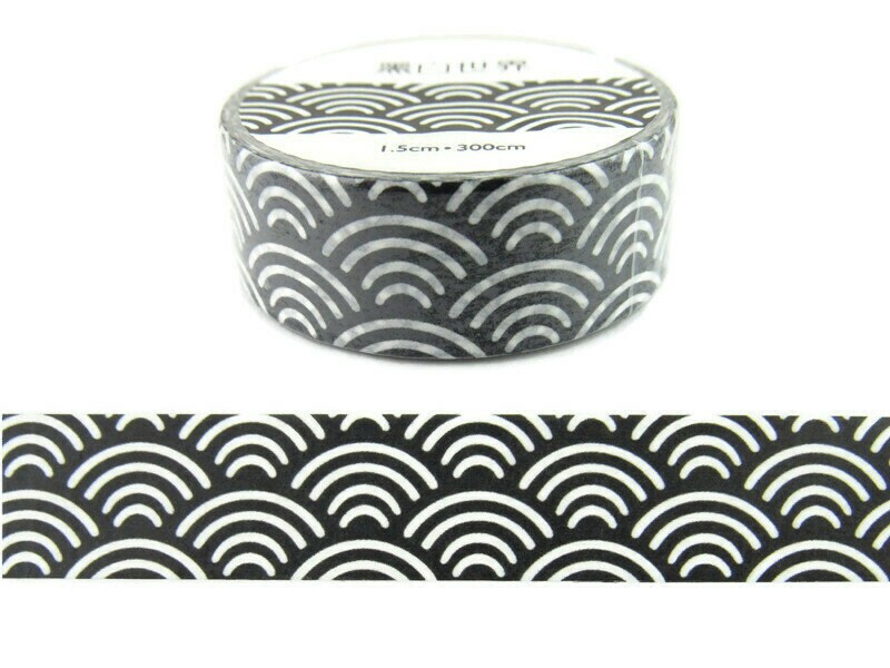 CWWTS-22 Black and White Swirl Flower Washi Tape 36 Sample Washi Tape or Full Roll Washi Tape Black Flower CWWTS-22 Black and White Swirl Flower Washi Tape 36 Sample Washi Tape or Full Roll Washi Tape Black Flower