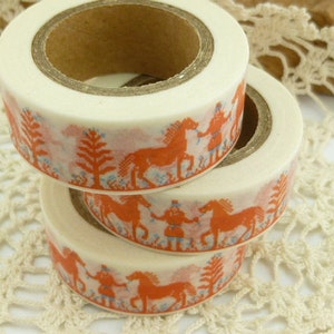 Washi Tape Abstract Red Horse Washi Tape I1747 image 5