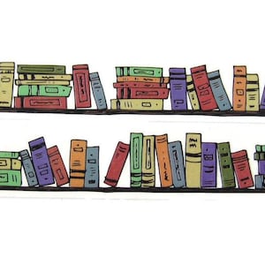 Washi Tape Book,  Library Washi Tape, School Washi Tape, Library Washi Tape, Full Roll - CWWTS- 23