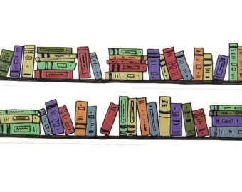 Washi Tape Book,  Library Washi Tape, School Washi Tape, Library Washi Tape, Full Roll - CWWTS- 23