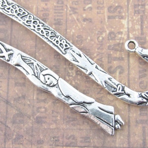 125mm Christian Bookmark, Metal Bookmark Blank, Religious Bookmark, Tibetan Silver Bookmark Base (1)