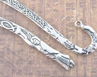 125mm Christian Bookmark, Metal Bookmark Blank, Religious Bookmark, Tibetan Silver Bookmark Base (1)