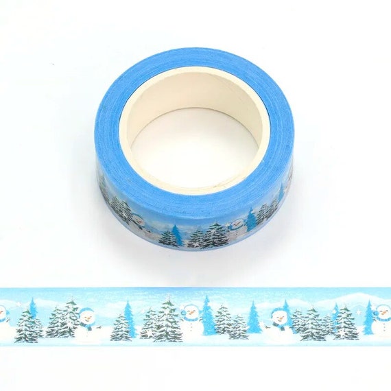 Winter Washi Tape, Snowman Washi Tape, Foil Christmas Washi Tape, Full Roll  SSS 