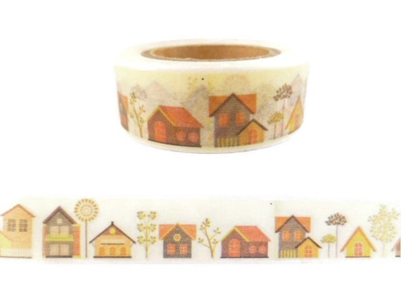 1 Roll houses washi tape ST 1 Roll houses washi tape ST