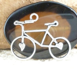 Silberfarbene Fahrrad charms (4) - S82