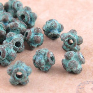6mm Bali Popcorn Round Spacer Beads, Rustic, Patina Beads, Mykonos Casting Beads (10) - M44