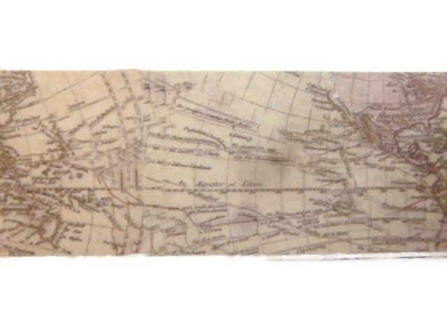 Washi Tape 30mm Wide Retro World Map Globe Washi Tape - Etsy
