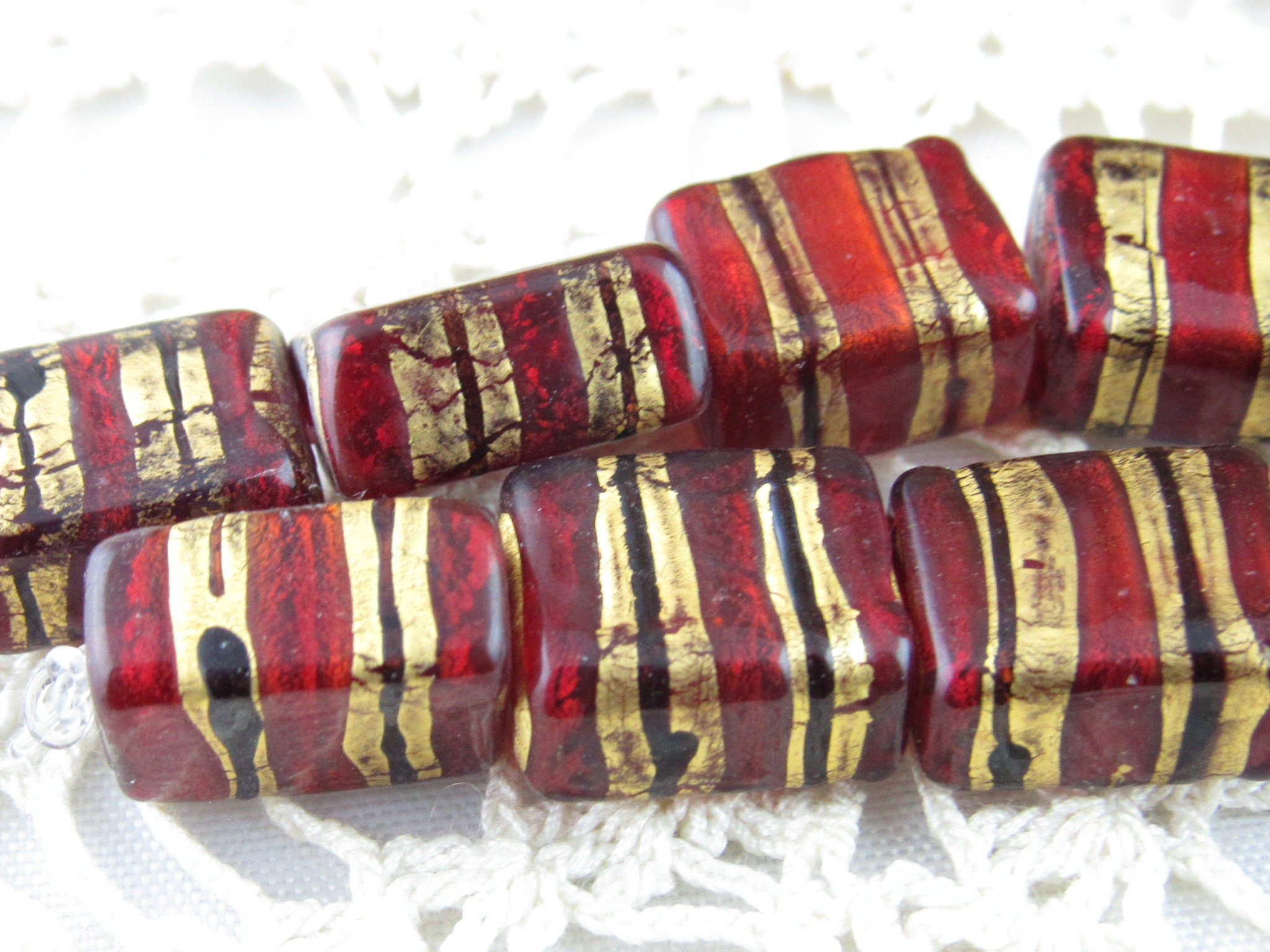 NEW 6/oz Glass Stone Red/cranberry Mixed Loose Lot of Beads