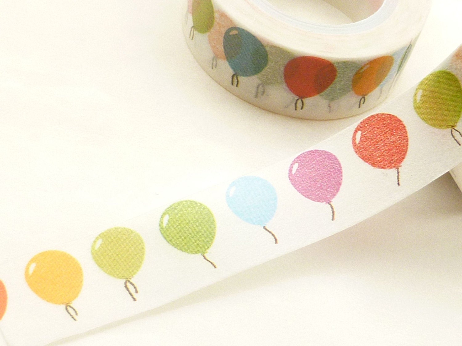 Washi Tape Colorful Birthday Balloons Washi Tape 36 Etsy
