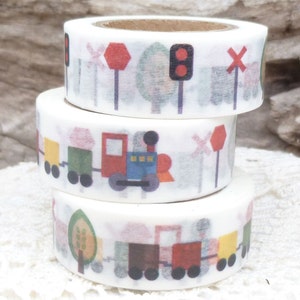 Washi Tape Train, Locomotora Washi Tape, Boys Washi Tape, Rollo Completo - BB611