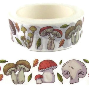 Mushroom Washi Tape, Full Roll  - CWWTS-13