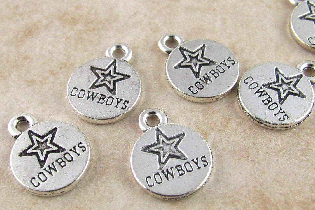 Cowboys Star Charm, Two Sided Cowboys Charm (6) S12