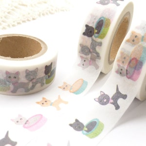 Washi Tape Colorful Kittens Cat  Washi Tape, Full Roll - K824