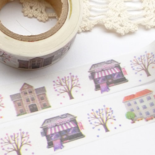 Washi Tape City Neigborhood Washi Tape Full Roll X794 Etsy