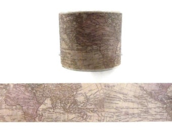 Washi Tape 30mm wide Retro World Map Globe Washi Tape