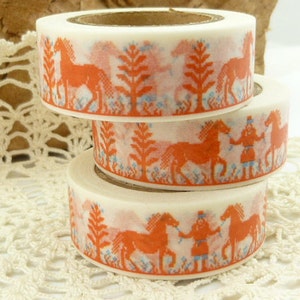 Washi Tape Abstract Red Horse Washi Tape I1747 image 3