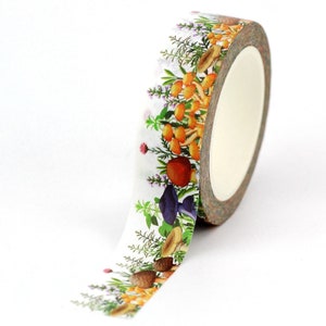 Ruban Washi aux champignons, rouleau complet - CWWTS-13