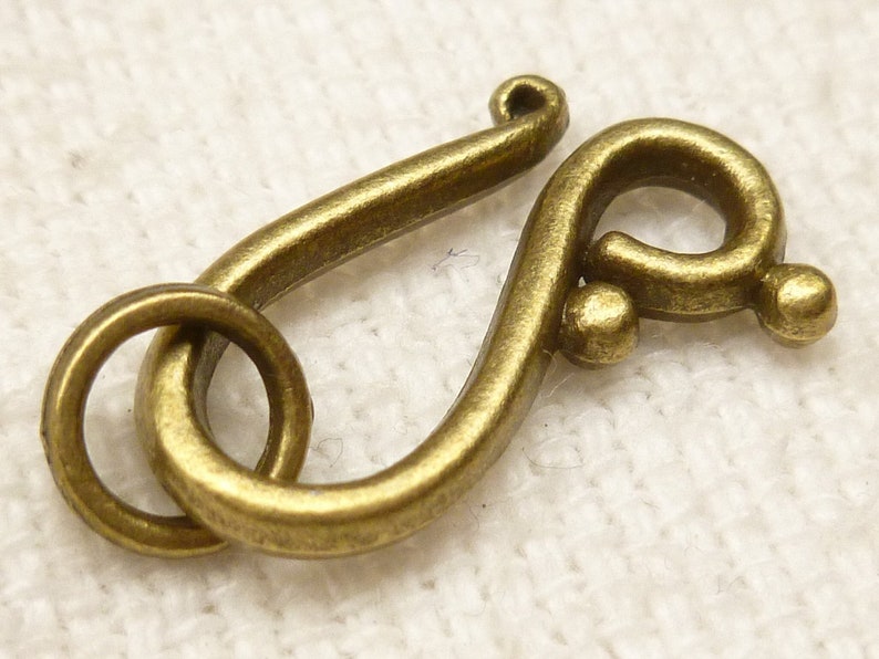 Antique Bronze Hook and Eye Clasp Closure 6 BF24 Etsy