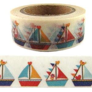 Washi Tape Boot, Rolle Washi Tape, Nautisches Washi Tape, Rolle - I