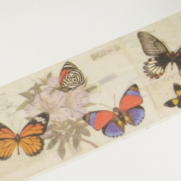 Washi Tape 30mm Wide  Butterfly Print  Washi Tape - 1458