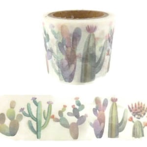 Washi Tape Cactus, Cinta Washi de Cactus Ancho Joshua Tree - 2332