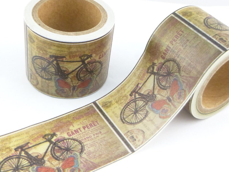 Washi Tape 30mm breit Vintage Fahrrad Druck Washi Tape