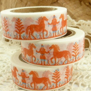 Washi Tape Abstract Red Horse Washi Tape I1747 image 4